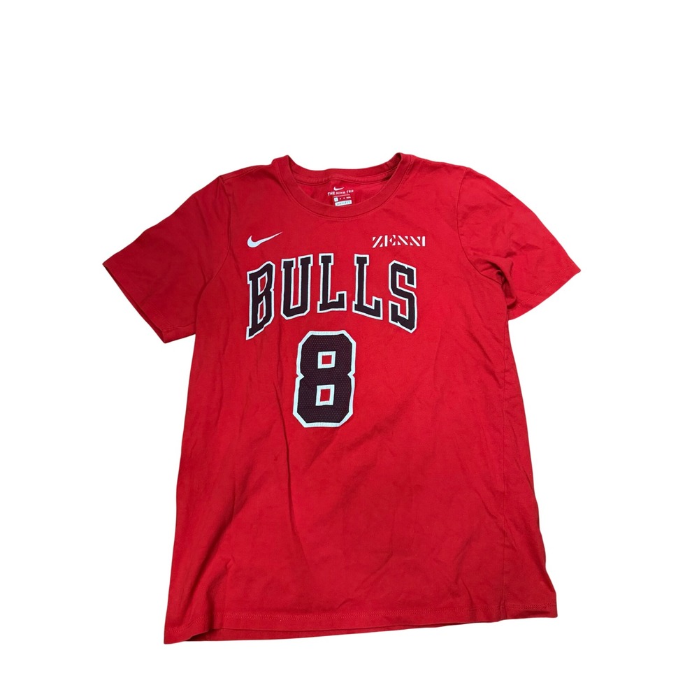 Nike Zach LaVine Chicago Bulls Red Basketball Jersey T Shirt Size L